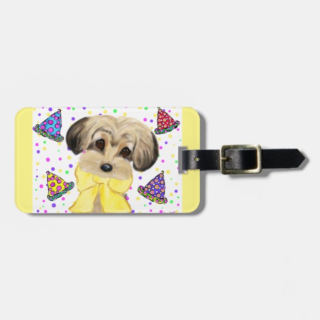 Etiqueta De Bagagem Yorkie Poo (Frente Horizontal)