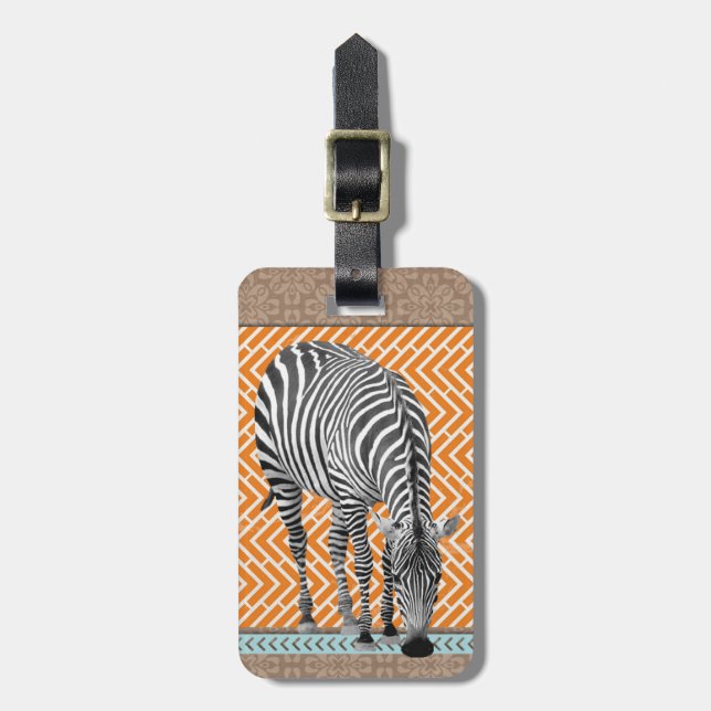 Etiqueta De Bagagem Zebra Africa - Saco Tribal (Frente Vertical)