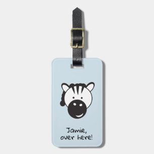 Etiqueta De Bagagem Zebra  Aqui  personalizado