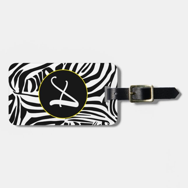 Etiqueta De Bagagem Zebra Pattern (Frente Horizontal)