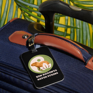 Etiqueta De Bagagem Zen Rodents Nunca Stress Capybara