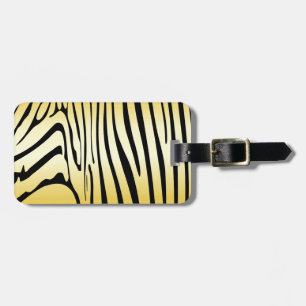 Etiqueta De Bagagem Zesty Zebra Yellow