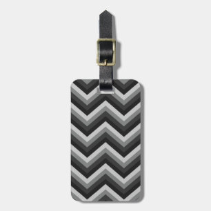 Etiqueta De Bagagem Ziguezague retro Chevron do teste padrão
