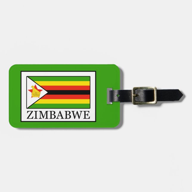 Etiqueta De Bagagem Zimbabué (Frente Horizontal)