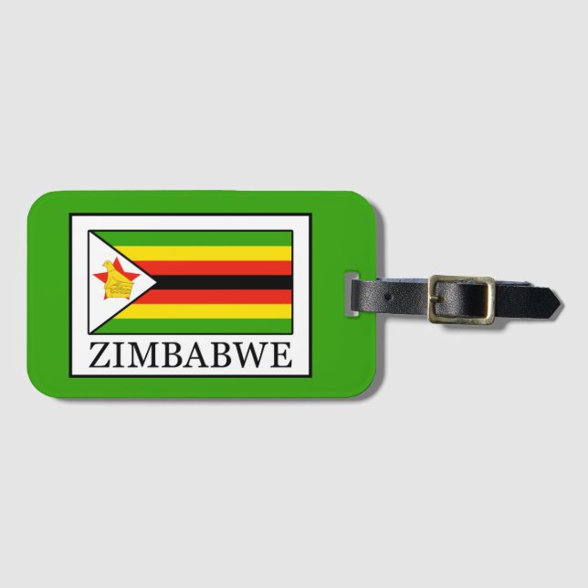 Etiqueta De Bagagem Zimbabué (Frente Horizontal)