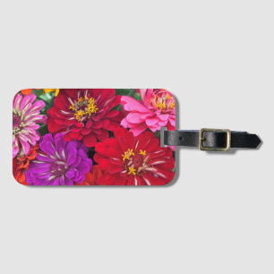 Etiqueta De Bagagem Zinnia Flowers Tag