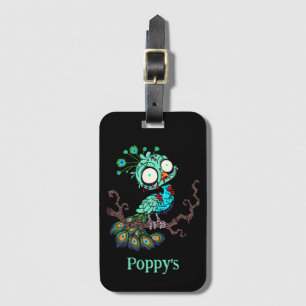Etiqueta De Bagagem Zombie Peacock Personalizado
