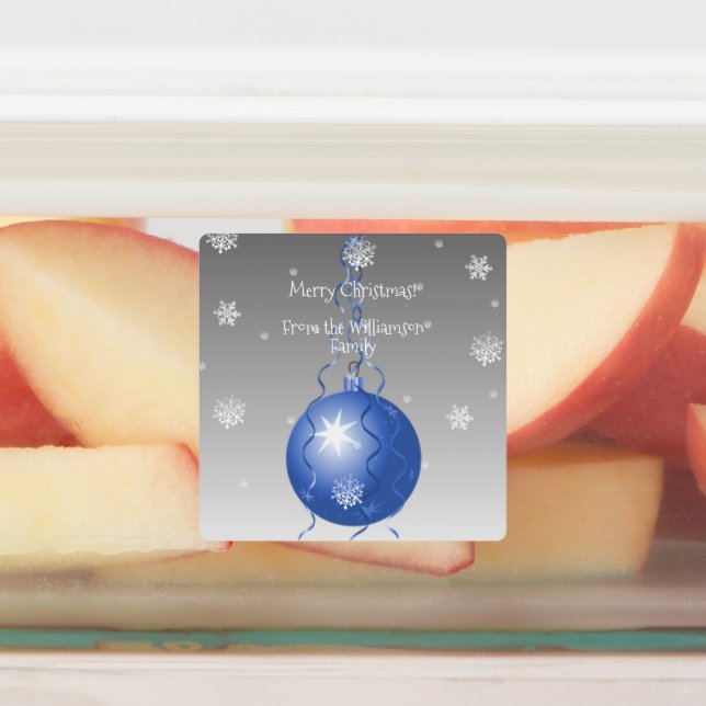 Etiqueta de Baking do Enfeites de natal Rico Azul (Afixado)