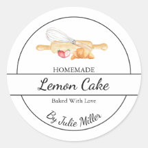 Etiqueta de Baking Homemade Simples