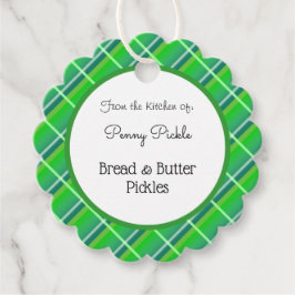 Etiqueta de Baking Personalizada da Xadrez Verde R