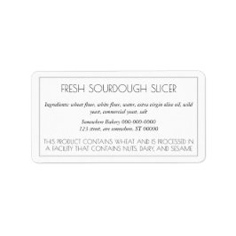 Etiqueta de Baking Personalizável Simples