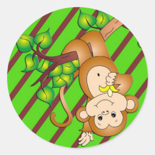 Etiqueta de balanço do macaco
