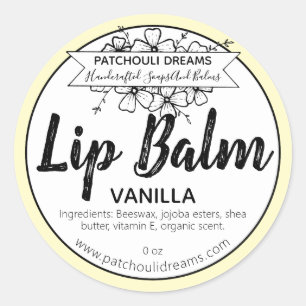 Etiqueta de Balão de Lip de Vanilla Personalizável