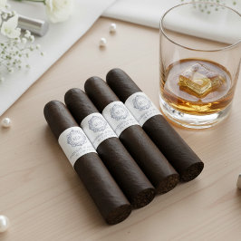 Etiqueta de Banda de Charuto de Casamento com Mono