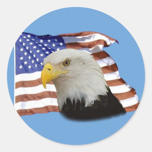 Etiqueta de bandeira da águia (Frente)