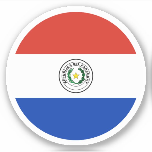 Etiqueta de Bandeiras do Paraguai (Frente)