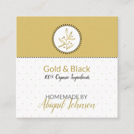 Etiqueta de Banho e Corpo Caseiro Gold & Black