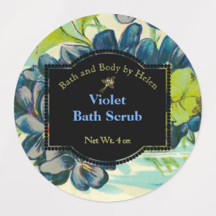 Etiqueta de Banho Violeta à Prova de Água e Prot
