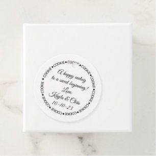 Etiqueta de biscoito de casamento, Etiquetas de fi