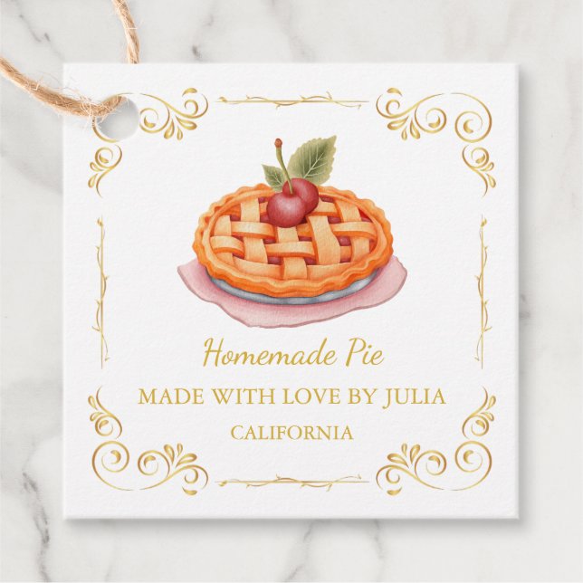 Etiqueta de Bloqueio de Pizza Homemade (Frente)