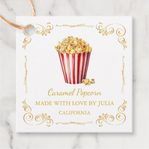 Etiqueta de Bloqueio de Vintage Homemade Popcorn S