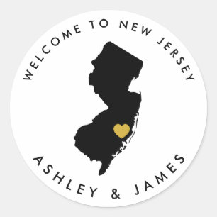 Etiqueta de Boas-vindas do New Jersey State Weddin