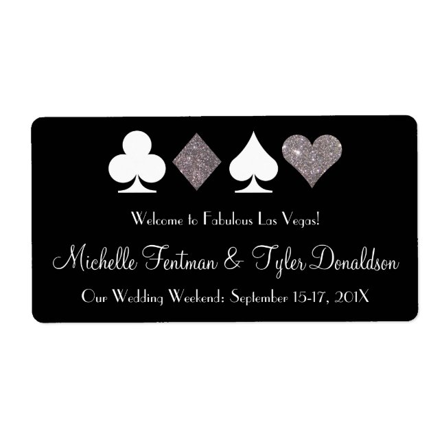 Etiqueta de Boas-vindas do Silver Faux Silver Las  (Frente)