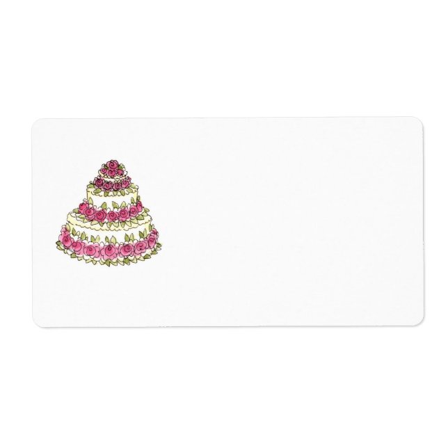 Etiqueta de Bolo de Casamento (Frente)