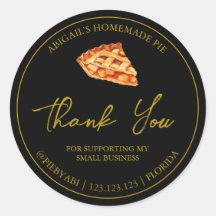 Etiqueta De Bolo De Pizza Homemada Simples Obrigad