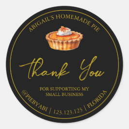 Etiqueta De Bolo De Pizza Homemada Simples Obrigad