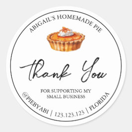 Etiqueta De Bolo De Pizza Homemada Simples Obrigad