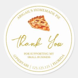 Etiqueta De Bolo De Pizza Homemada Simples Obrigad