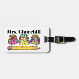 Etiqueta de Bolsa do professor/Etiqueta de bagagem