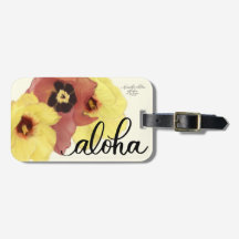 Etiqueta de Bolsa Hau Aloha