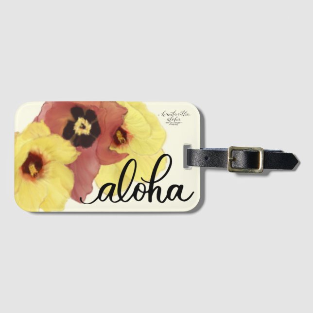 Etiqueta de Bolsa Hau Aloha (Frente Horizontal)