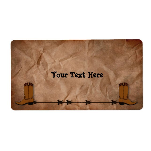 Etiqueta de Boots do Cowboy (Frente)