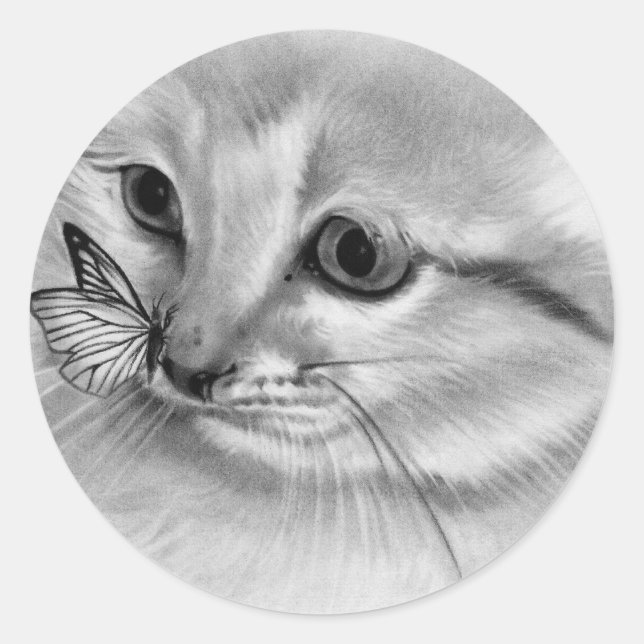 Etiqueta de Borboleta Kitten (Frente)