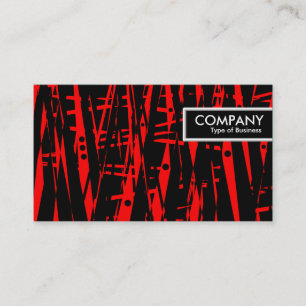 Etiqueta de borda - Abstrato vermelho e preto