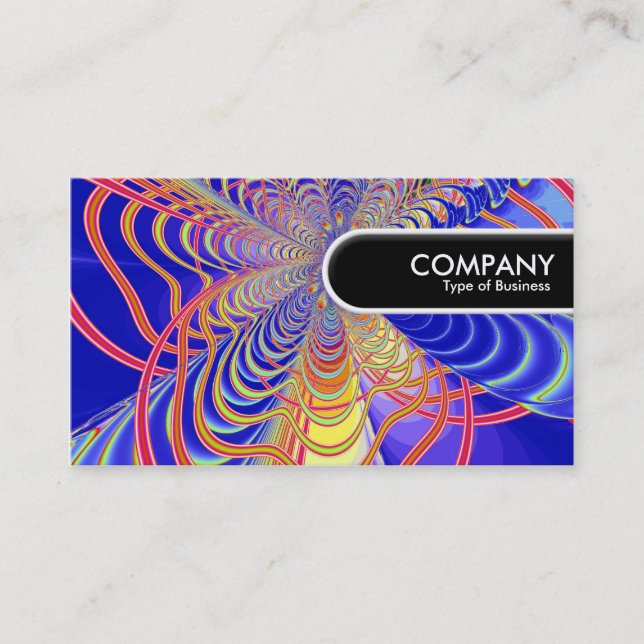 Etiqueta de Borda Arredondada - Abstrato Fractal 0 (Frente)