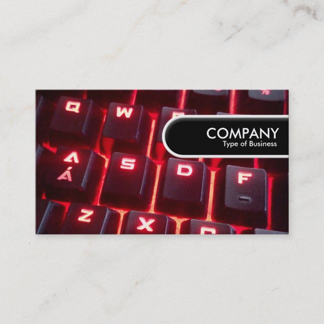 Etiqueta de borda arredondada - Teclado brilhante (Frente)