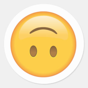Etiqueta de cabeça para baixo de Emoji
