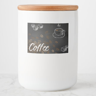 Etiqueta de café com cor