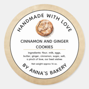Etiqueta de Canela e Ginger Cookies