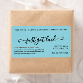 Etiqueta de Cartão de Ovo Engraçado, manuscrito