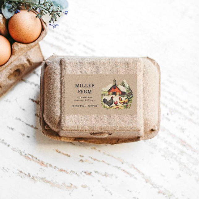 Etiqueta de Cartonagem de Ovo com Script da Fazend (Criador carregado)