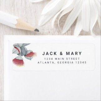 Etiqueta de Casamento Botânico Minimalista