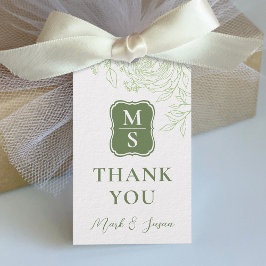 Etiqueta de Casamento de Arte de Linha Ranunculus 