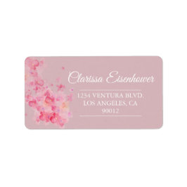 Etiqueta de Casamento de Cerejeira Pink Watercolor