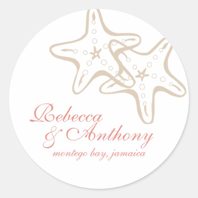 etiqueta de casamento de estrelas (Frente)