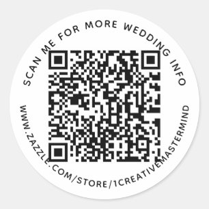 Etiqueta de Casamento de Texto e Código QR Persona